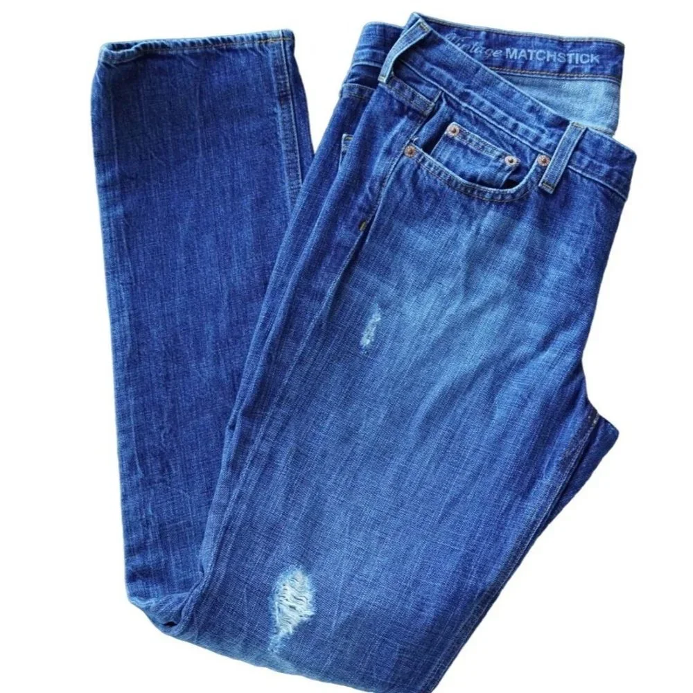 J Crew Vintage Matchstick‎ Jeans Distressed Size 30 R